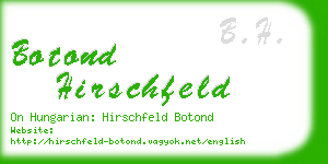 botond hirschfeld business card